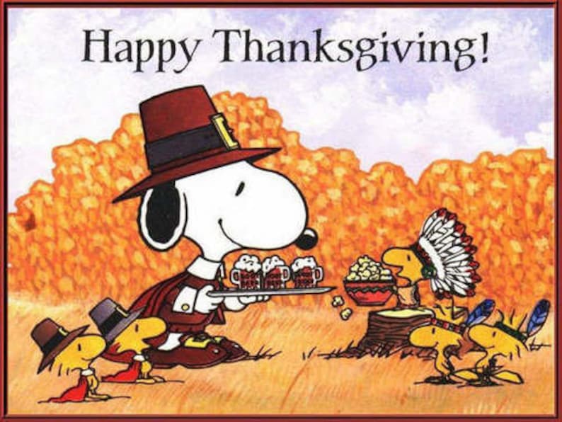Snoopy Happy Thanksgiving Photo Fridge Magnet Buy 3 Products image 1