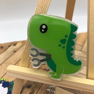 Glitter Dinosaur Badge Reel | Glitter Badge Reel | Glitter Medical Badge Reel | Custom Badge Reel | Dinosaur Badge Reel | Teacher Badge Reel