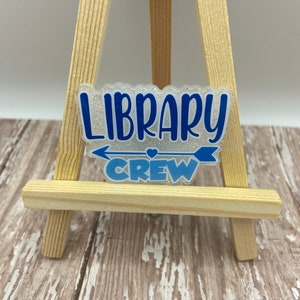 Glitter Library Crew Badge Reel | Glitter Library Badge Reel | Library Crew Badge Reel | Librarian Badge Reel | Library Teacher | Badge Reel