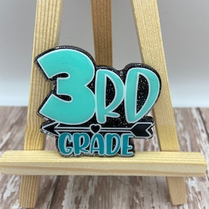 Glitter 3rd Grade Badge Reel | Glitter Third Grade Badge Reel | Third Grade Badge Reel | Job Badge Reel | Teacher Badge Reel | Badge Reel