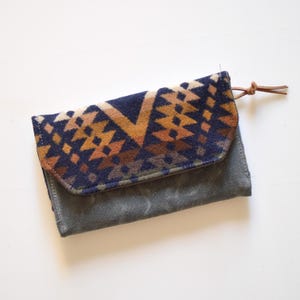 Cartera de lona encerada / Cartera de mujer