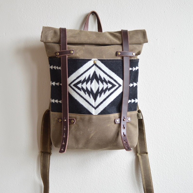 etsy waxed canvas backpack