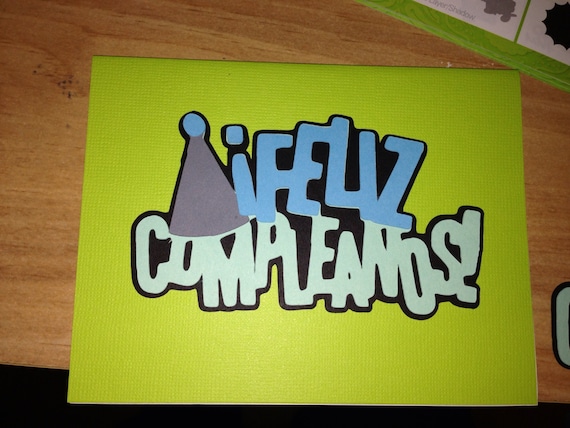items similar to spanish happy birthday card feliz