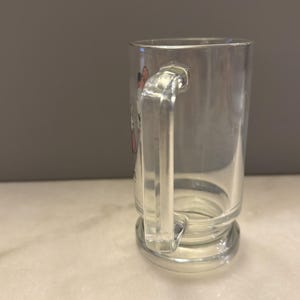Vintage Walt Disney Productions Minnie Mouse 12 oz Glass Beer Soda Mug 5.5" afbeelding 5