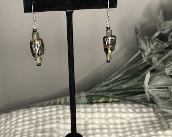 2000s Y2K. Vintage Beaded Drop Earrings