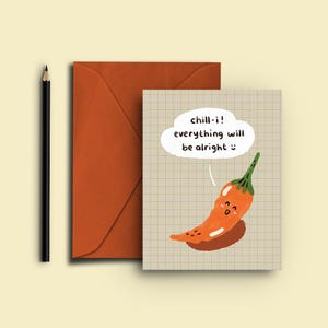 O cartão de chili mais doce para impressão / Cartão de felicitações de formatura de aniversário A6 / 4,5" x 6,25" / Download instantâneo para impressão em casa