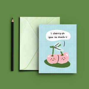 O cartão de cereja mais doce para impressão / Cartão de felicitações de formatura de aniversário A6 / 4,5" x 6,25" / Download instantâneo para impressão em casa