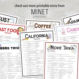 50s Trivia | 1950s Trivia Game | Printable 50s Trivia | 50's Party ...