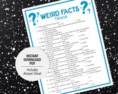 Weird Facts Trivia Game (Printable PDF Download)