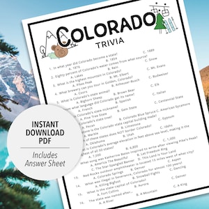 anecdotes sur le Colorado | Jeu-questionnaire sur le Colorado | Infos imprimables sur le Colorado | Jeu-questionnaire sur la fête du CO | Informations sur les États-Unis | Informations sur les États-Unis