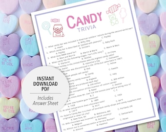 Candy Trivia Game | Candy Quiz (Printable PDF Download)