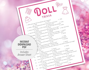Doll Trivia Game | Doll Quiz (Printable PDF Download)
