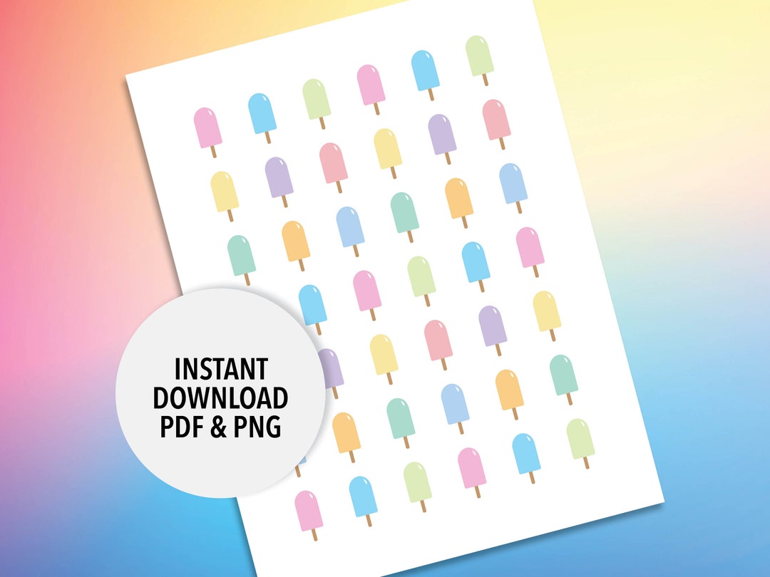 Popsicle Print Popsicles Poster Printable Popsicle Poster Kitchen ...