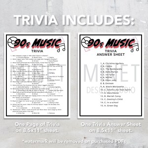 90s Trivia Bundle | Trivia Bundle | Decades Trivia Game | Printable ...