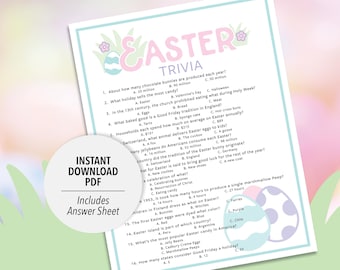 Easter Trivia Game | Easter Quiz (Printable PDF Download)