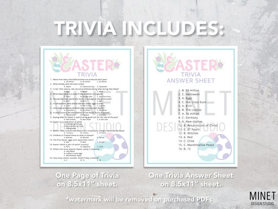 Giochi di quiz di Pasqua, giochi di famiglia di Pasqua, giochi rompighiaccio, giochi per la cena di Pasqua 2023, giochi per feste per adulti, gioco per feste di primavera, download immediato