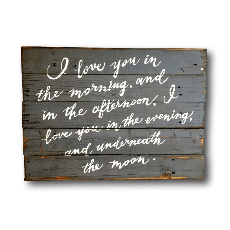 I Love You in the Morning and in the Afternoon Sign Nursery - Etsy