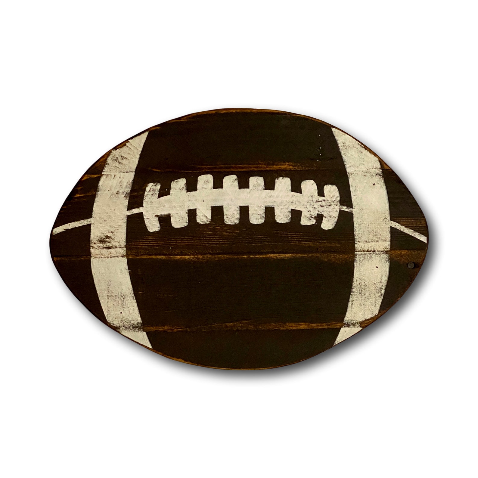 Wood Football Cutout Football Bedroom Wall Decor Rustic Etsy
