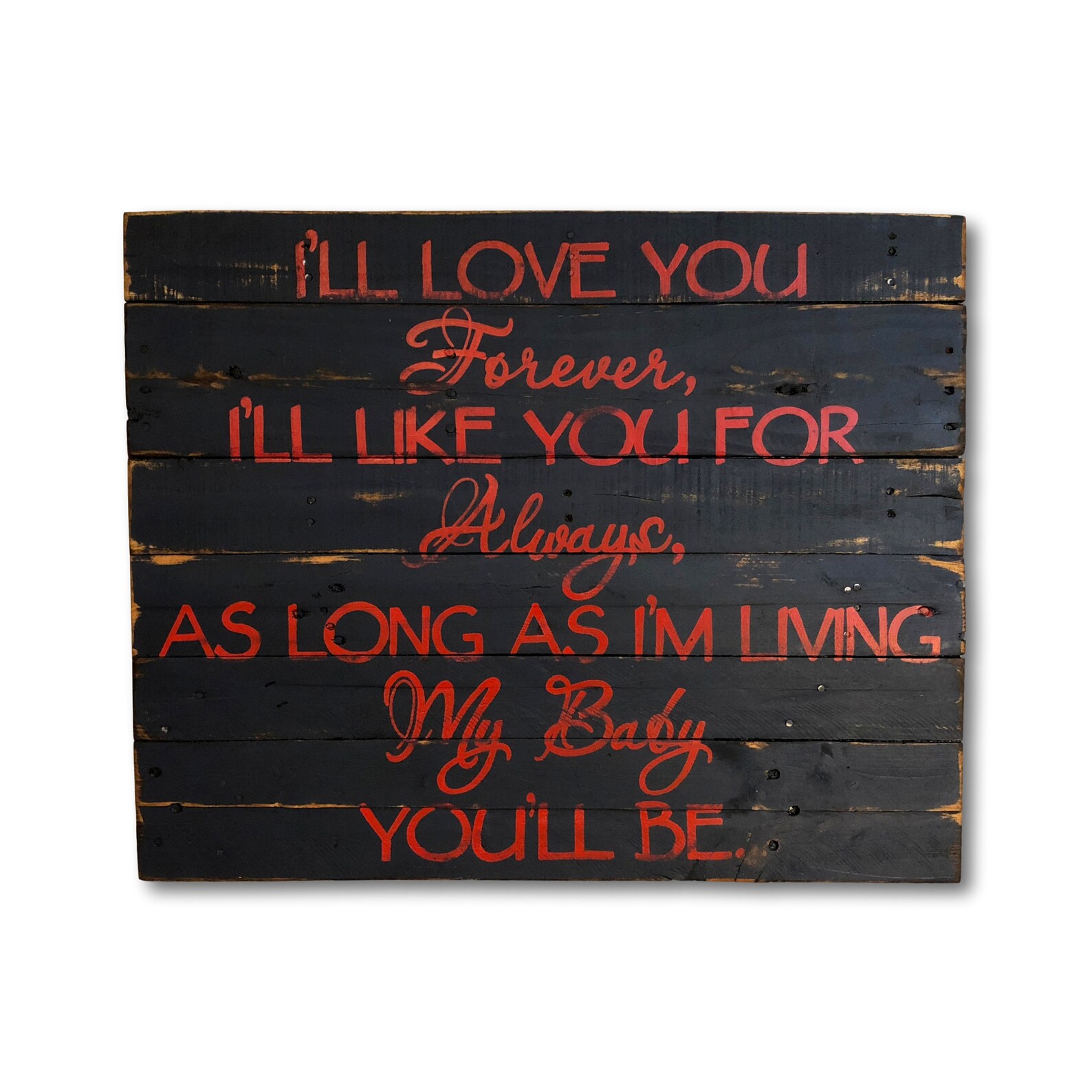 Love You Forever Nursery Art Baby Shower Gift Nursery Wall | Etsy