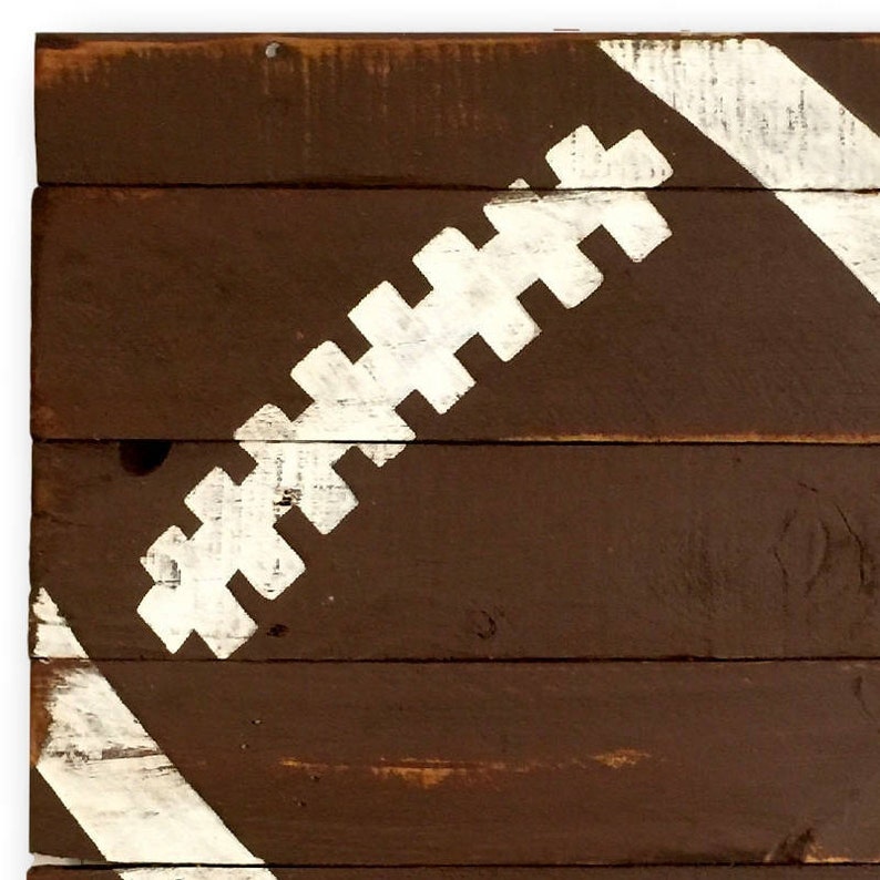 Wood Football Sign Football Nursery Decor Rustic Football Etsy