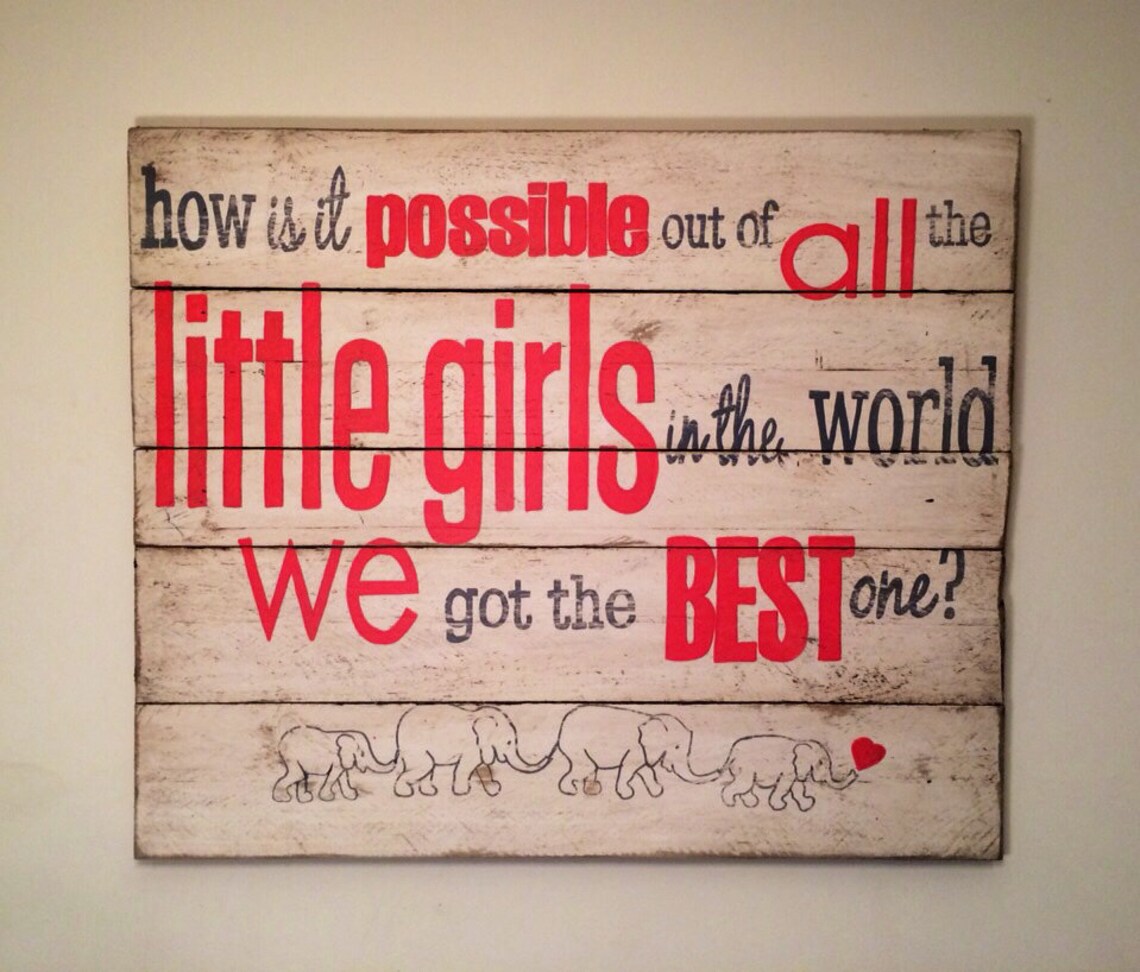 Baby Girl Nursery Decor / Wall Hanging Etsy