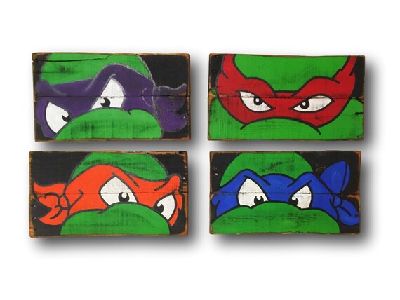 Teenage Mutant Ninja Turtles Wall Art Turtle Room Decor Boys Room Decor