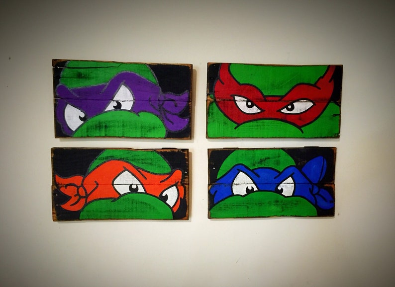 Teenage Mutant Ninja Turtles Wall Art / Turtle Room Decor / Etsy
