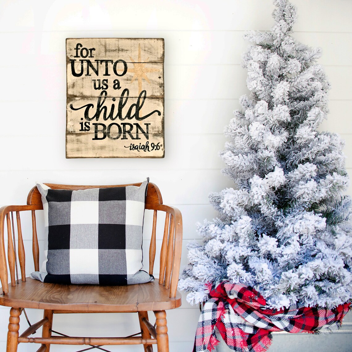 For Unto Us a Child is Born Sign Wood Christmas Sign - Etsy