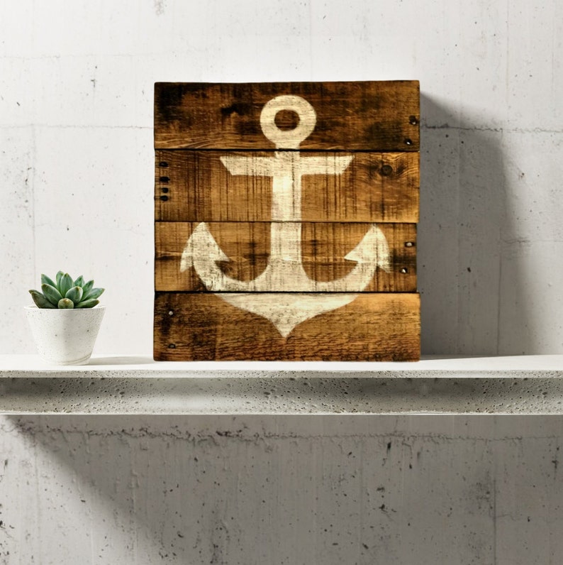 Nautical Anchor Sign Nautical Decor Nautical Nursery Decor Etsy