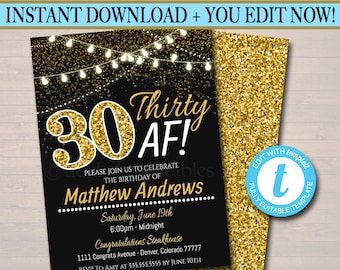 Dirty Thirty Invite Etsy