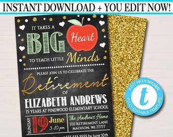 retirement invitation etsy