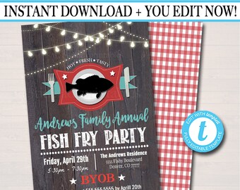fish invitation etsy
