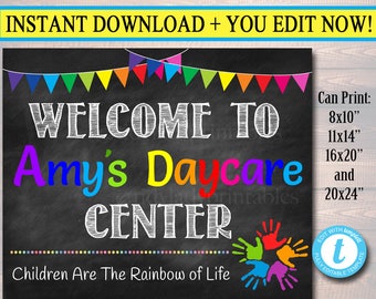 daycare sign etsy