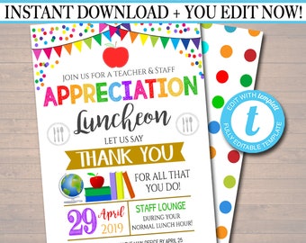 Teacher Luncheon Etsy