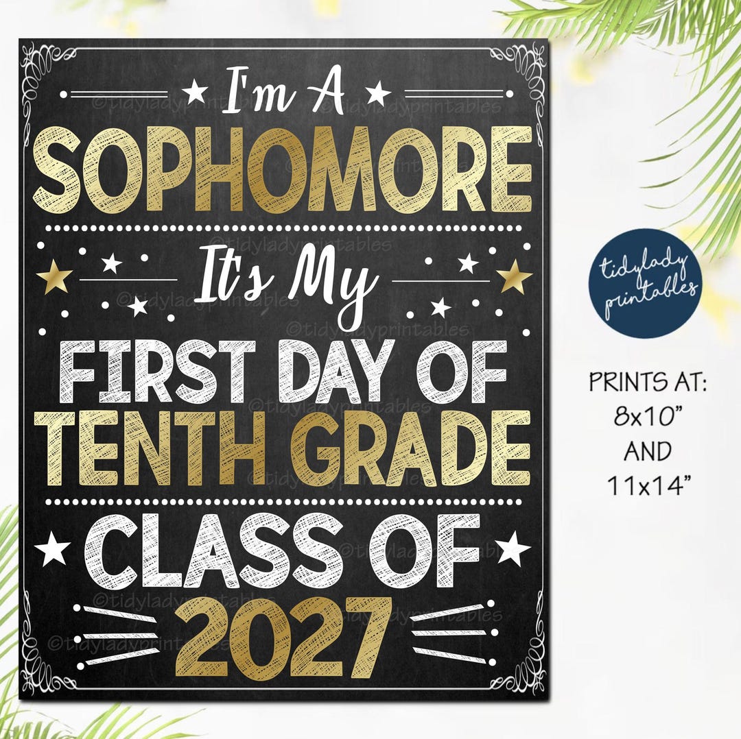 First Day of Sophomore Year Sign - Il 1080xN.6218128122 Rqz9 
