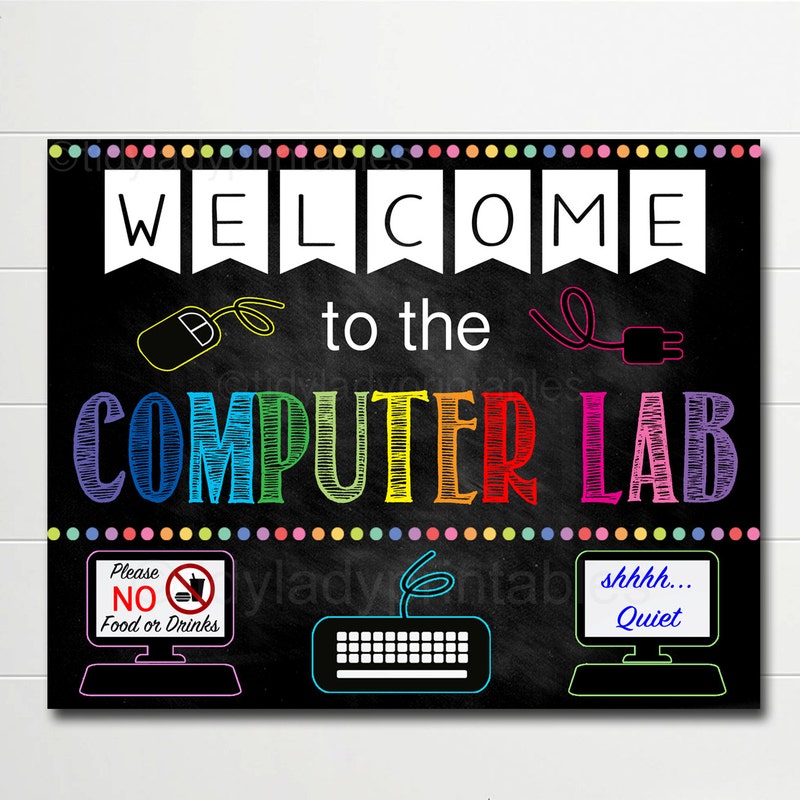 Computer Lab Rules Poster - Etsy
