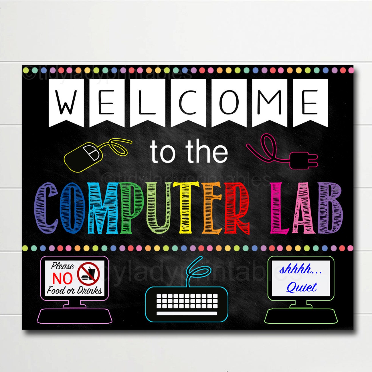 Computer Lab School Sign, Classroom Decor, Teacher Door Sign, Computers  Class Sign, Classroom Decorations, Classroom Rules Chalkboard Poster