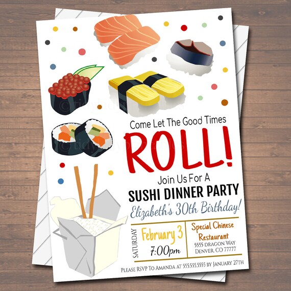 Editable Sushi Dinner Party Invitation Party Invite Chinese Etsy 日本 Editable Sushi Dinner Party Invitation Party Invite Chinese Etsy 日本