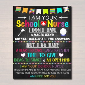 School Nurse Office Decor, I am Your School Nurse Sign Nursing Gift, School Health Office, Health Clinic Printable Wall Art INSTANT DOWNLOAD