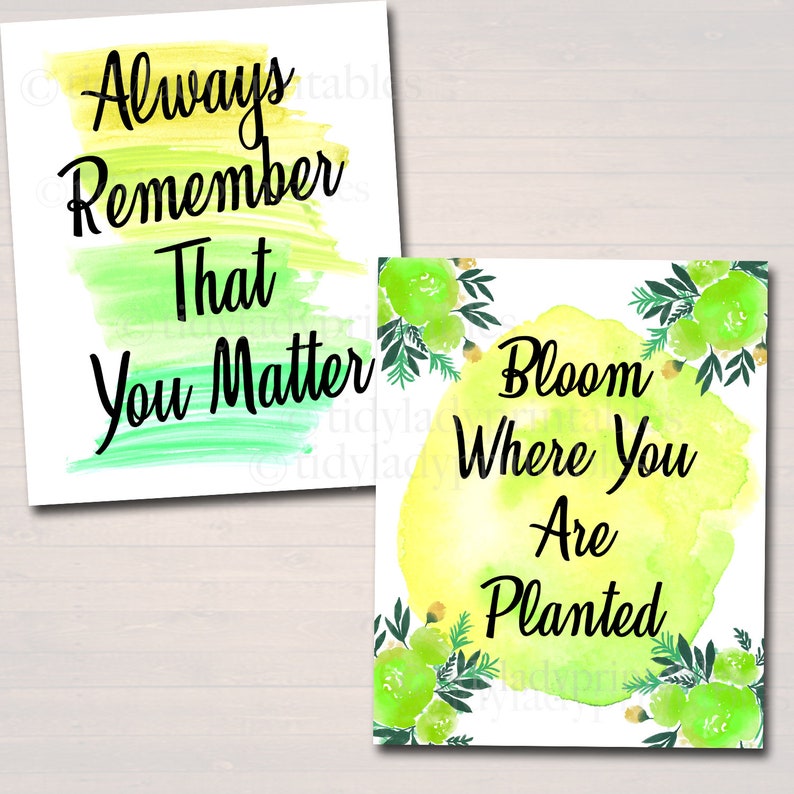 SET OF 12 Inspirational Watercolor Printable Posters School - Etsy