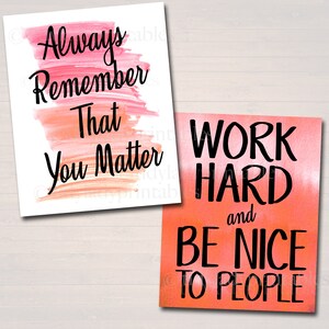 SET OF 12 Inspirational Watercolor Printable Posters, School Counselor ...