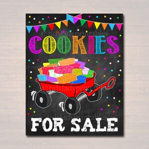 Cookie Walk Sign, Stop Cookies Sold Here, Banner de ventas de carro de galletas imprimible, Cartel de Cookie Booth, DESCARGA INSTANTÁNEA Cartel de stand de recaudación de fondos