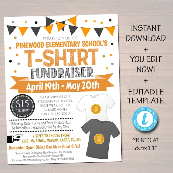 T Shirt Fundraiser Flyer Template