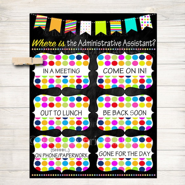 Personalized Assistant Door Sign Etsy