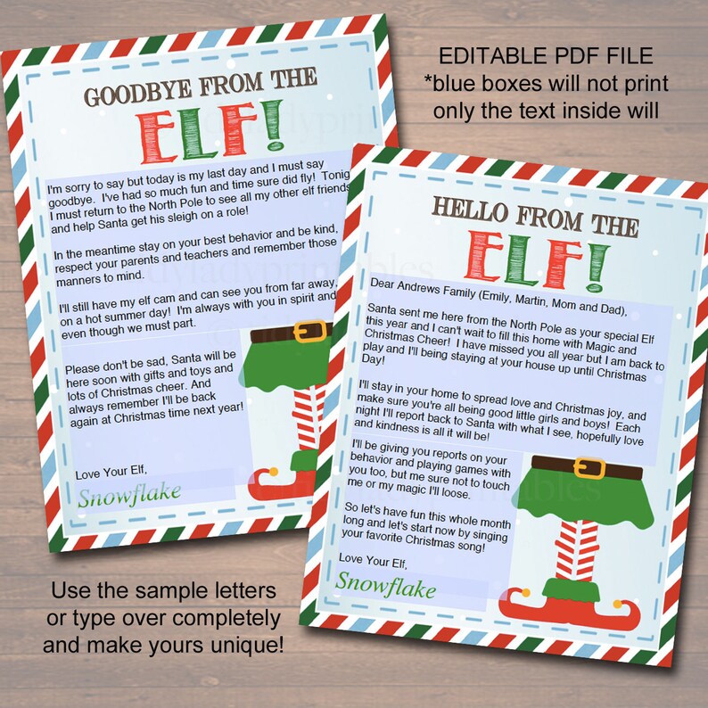 Elf Activity Kit Christmas Printables, Elf Adoption ,Goodbye Elf Letters, Elf Jokes, Elf Report Card, Notes from the Elf, INSTANT DOWNLOAD image 2