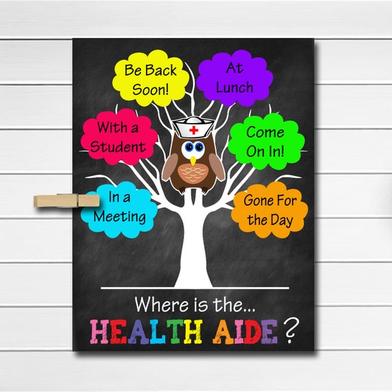 Where Is The School Health Aide Classroom Decor Health Clerk