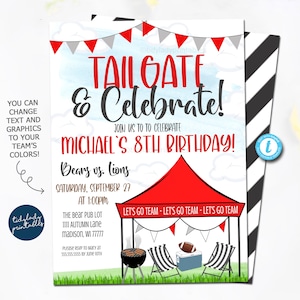 Football Tailgate Birthday Invitation: Editable Sports Party (Digital File)