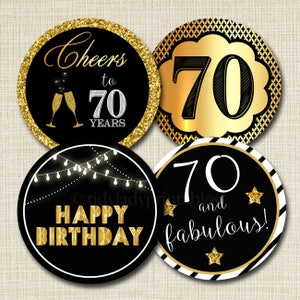 70 cumpleaños Cupcake Toppers IMPRIMIBLE Saludos a setenta años Cupcake decoración 70 cumpleaños pastel decoración 70 fiesta decoración DESCARGA INSTANTÁNEA