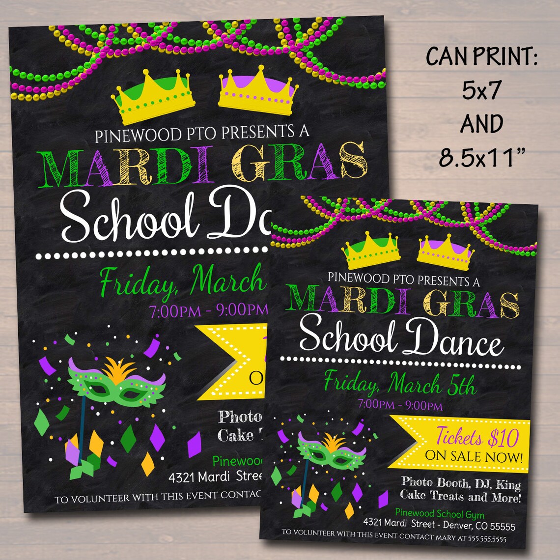mardi gras dance flyer