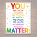YOU MATTER Classroom Printable Counseling Office Poster | Etsy